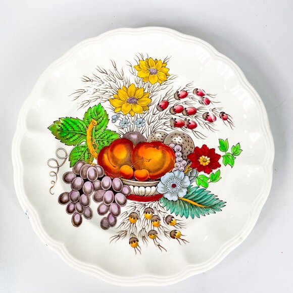 Spode Other - Vintage Spode Copeland Reynolds Dessert Plate Fruit & Floral Design England